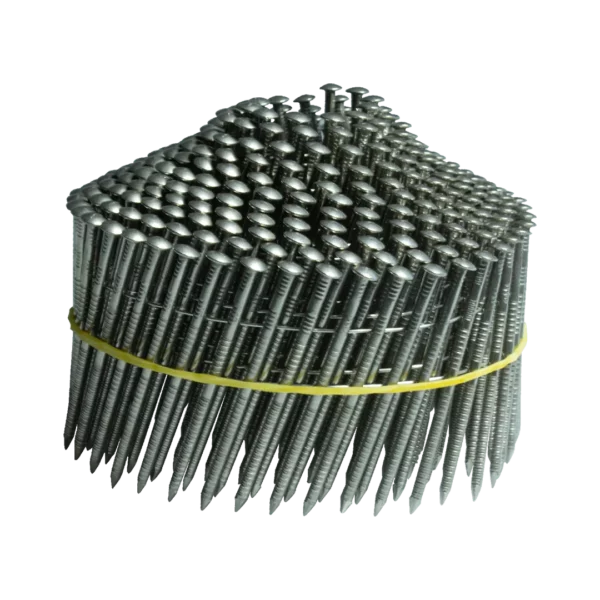 Conische draadverbonden rolnagels – Blank, glad, platkop en 16.000 stuks per doos