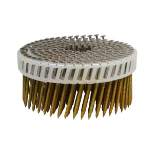 RVS A2 plastic verbonden rolnagels met ±5.8 mm bollenskop