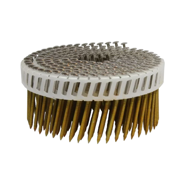 RVS A2 plastic verbonden rolnagels met ±5.8 mm bollenskop