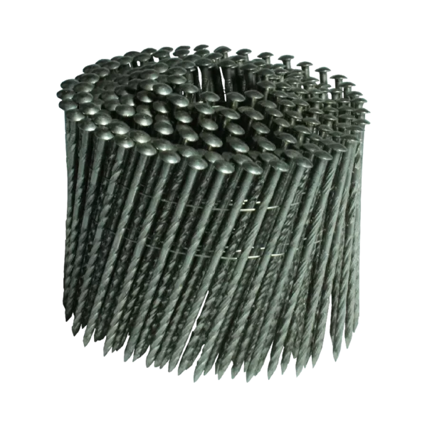 Draadverbonden rolnagels Blank Schroefdraad Platkop 110 mm