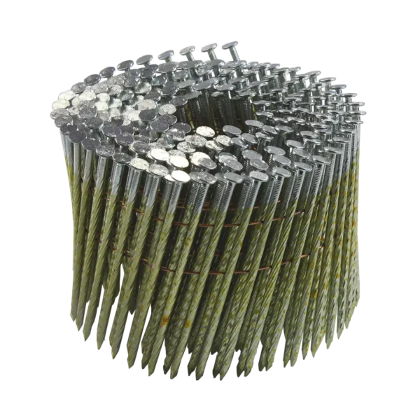 Draadverbonden rolnagels gegalvaniseerd 2.8 x 80 mm schroefdraad platkop