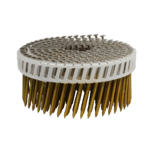 RVS A2 plastic verbonden rolnagels met ±5.8 mm bollenskop