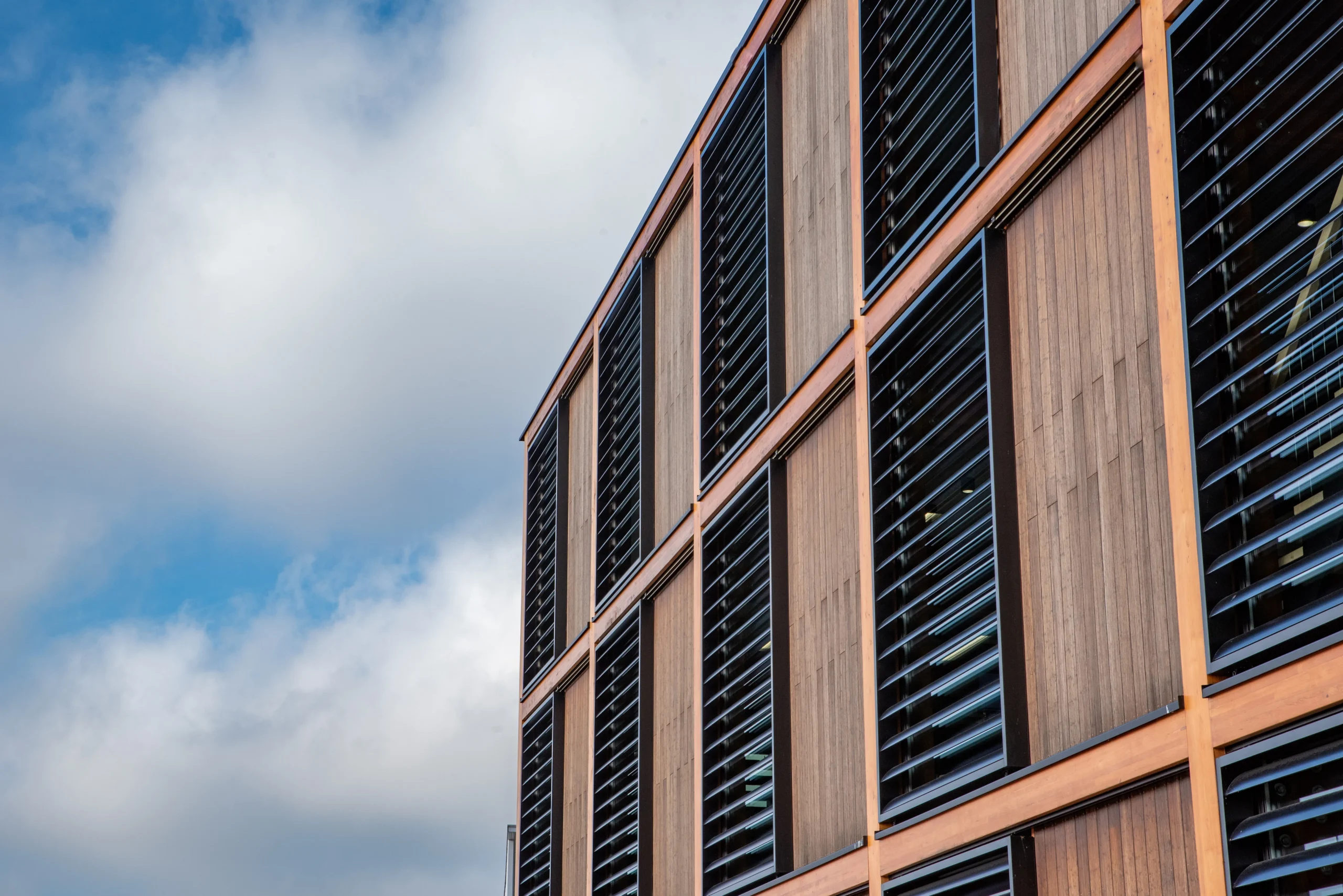 Houten gevel met lamellen bevestigd met rolnagels – Toepassing in professionele houtbouw