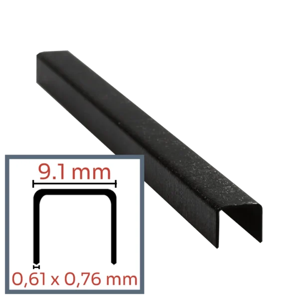 Zwarte 71-nieten voor tacker – 6 t/m 14 mm