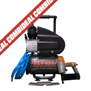 Combideal Bradnailer + 10 dozen 18 gauge rvs minibrads 38mm + COMP10 + 10 meter slang met strook