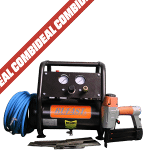 Combideal bradnailer met fluistercompressor en RVS brads