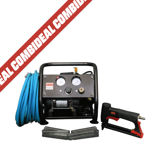 Combideal 80-serie nietapparaat met RVS nieten en compressor