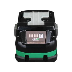 Voorkant van HiKOKI Multi Volt accu met accuniveau indicator