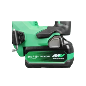 HiKOKI Multi Volt accu op de NT1865DSA W9Z 16 gauge accu brad tacker
