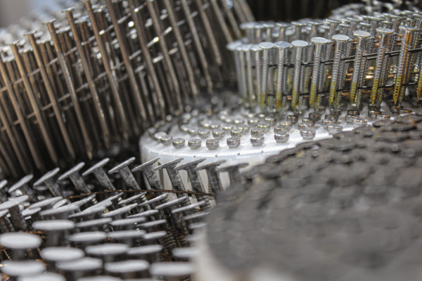 Verschillende soorten coilnails en andere machinenagels